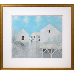 海 絵画 風景画 フランス 船 絵 リトグラフ 版画 アンドレ・ブーリエ
