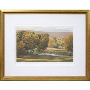 田渕俊夫、【旅の窓から夕彩】、希少な額装用画集より、新品額装付 田渕俊夫、【旅の窓から夕彩】、希少な額装用画集より、新品額装