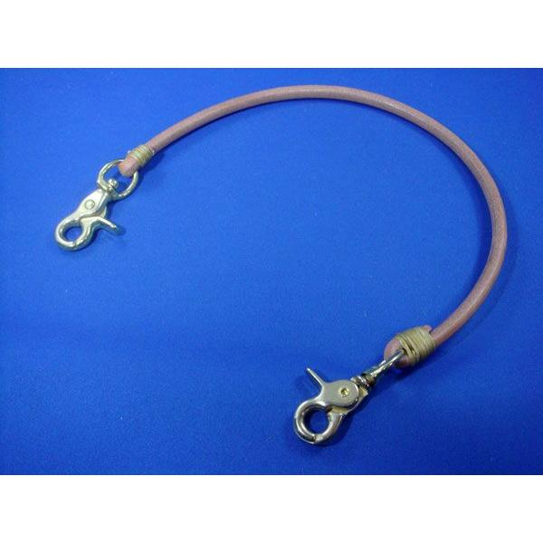 丸型ウォレットロープ　真鍮金具付