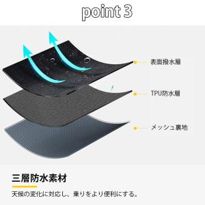 バイク レインウェア レインスーツ 上下セット...の詳細画像5