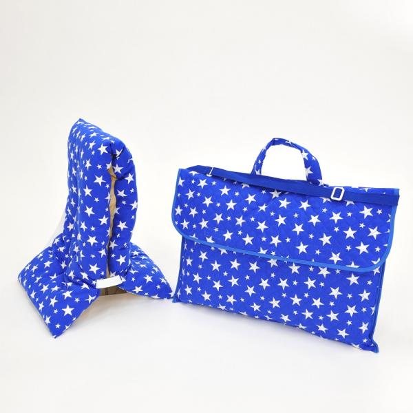 防災頭巾カバー セット 星明るいコン 日本製 キルティング 背もたれ 座布団 幼稚園 小学校 高校 ...