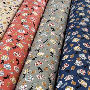 生地 駄菓子 屋 たい焼き ねこ 黒 水あめ レモン パン ラムネ ピンク 紺 水色 アイボリー 手作り マスク用など 人気 国産 綿100％ おすすめ 初心者 人気 安い