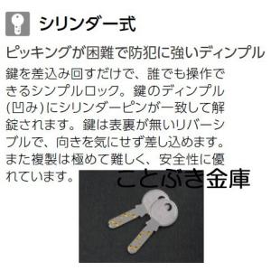 金庫 小型 家庭用 カギ式 耐火金庫 BES-...の詳細画像2