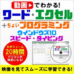 動画で分かるワード・エクセル + プログラミング入門　ウインドウズ10　タイピング練習　パソコン 入門 関数 数式 Windows10 Excel Word｜