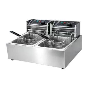 電気フライヤー ダブルオイルシリンダー 二槽式 卓上フライヤー 厨房機器 フライヤー ミニフライヤー 揚げ物 調理器具 家庭用 業務用