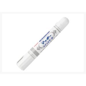 マッキーペイントマーカー　インク色：白 　ホワイト　 線の太さ：太8mm、中2mm　金属・ガラス・プラスチック・ゴム・木に対応　油性マーカー　ゼブラ株式会社