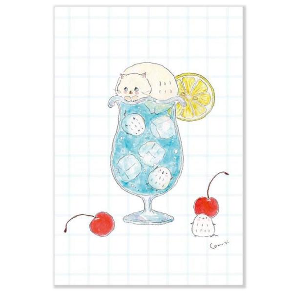 ポストカード　夏・トコロコムギポストカード　ソーダフロート　PG-278s　絵葉書