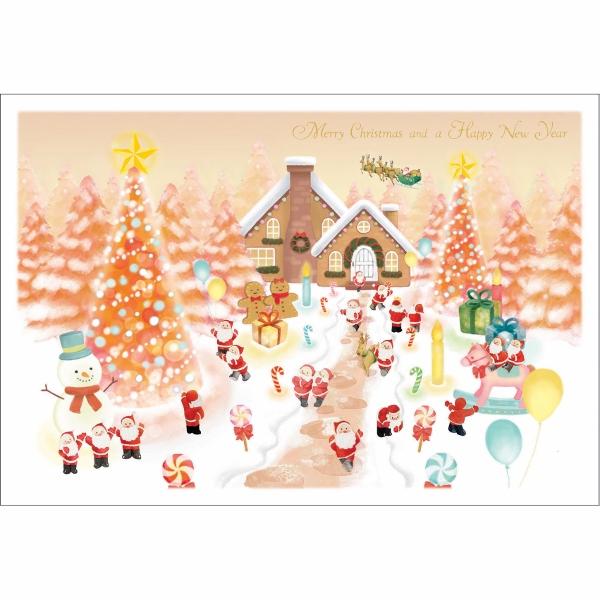 グリーティングカード　クリスマスカード 　サンタクロース　ツリー　S-425　冬　株式会社グリーティ...