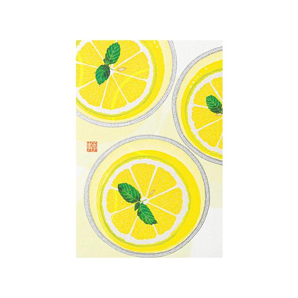 ポストカード レモンゼリー柄(88781006)  　絵葉書　株式会社デザインフィル　ミドリカンパニ...