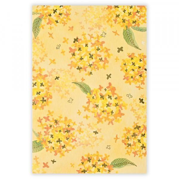 ポストカード　箔　金木犀の花　4922849　絵葉書　エヌビー社