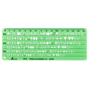 シンワ測定(Shinwa Sokutei) テンプレート 英数字記号定規