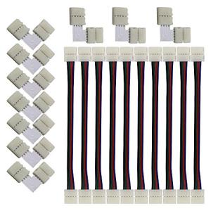 10個 CESFONJER LEDストリップライトコネクタ 10mm幅 SMD5050