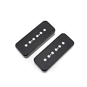 Musiclily ProプラスチックUSA ギブソン P90ギター用ソープバーピックアップカバー ブラック