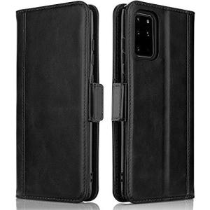 ProCase Galaxy S20 手帳型ケース ビンテージ本革保護カバー カード収納 スタンド機能 磁気閉鎖 対応端末：Galaxy S20 / S20 5G 6.2" 2020発売 -ブラック