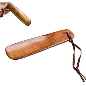 RICISUNG 靴べら 木製 天然木 携帯 短ヘラ 長さ約15.5cm 滑りの良い 軽量 耐用