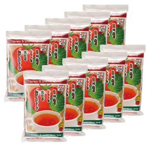 まとめ買い 粉末 スープ トマトと大葉のおいしいスープ 粉末 スティック 個包装 国産 トマト 大葉 スープ 手軽 料理 インスタント 1,250g (5g×25包)×10袋｜kotomachi