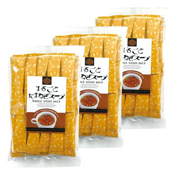 まとめ買い たまねぎの皮入り　粉末のたまねぎまるごとスープ 粉末 スティック 30本 3セット 個包...