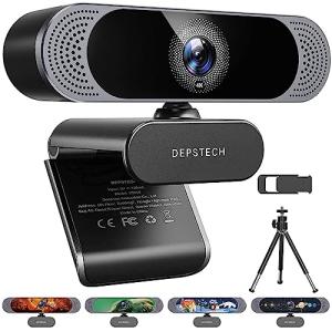 Webカメラ 4K オートフォーカス 800万画素 DEPSTECH ウェブカメラ UHD画質 デュアルマイク内蔵 自動調光補正 USB接続 P｜kotoohogi77