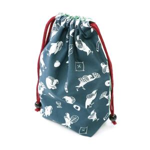 巾着　バイカラー　クリックポスト対応　白文鳥　ブンチョウ　文鳥