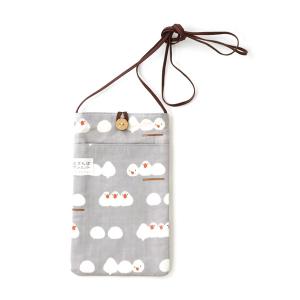 おさんぽポシェット おしくら文鳥  クリックポスト対応  文鳥 白文鳥 グレー GY