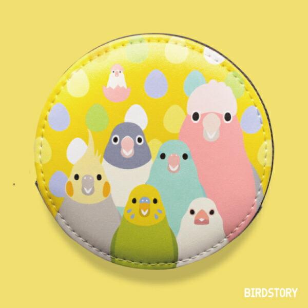 【BIRDSTORY】コインケース　SMILE BIRD　イエロー　◆ゆうパケット対応◆