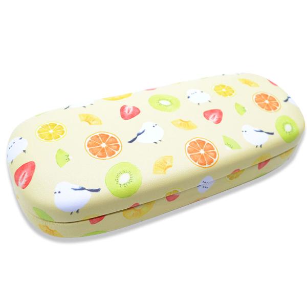 【フレンズヒル】メガネケース ★フルーツシマエナガ クロス付き　◆◆ シマエナガ 眼鏡ケース メガネ...