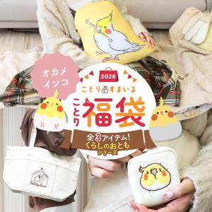 ＼数量限定／ことり福袋2026★くらしのおともシリーズ オカメインコ 全3点セット★小鳥グッズ 雑貨 福袋 ハッピーバッグ プレゼント ギフト 限定品 先行販売｜ことりすまいるYahoo!店