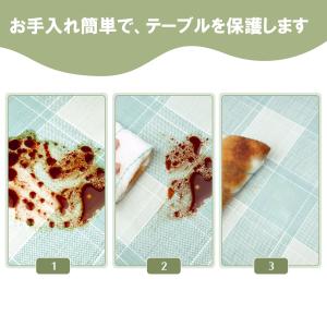 テブルクロス チェック柄 140*140汚れ防...の詳細画像2