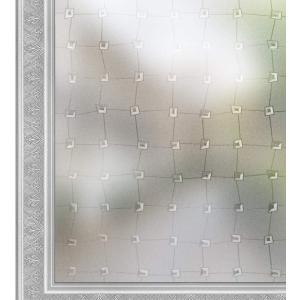 窓用フィルム 3D 窓飾りフィルム SV018-L099-GZ90250ガラス UVカット飛散防止  格子 90cmx250cm