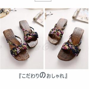下駄 サンダル レディース 木製 健康ばき 和...の詳細画像3