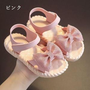 サンダル キッズ お姫様靴 子供サンダル ビー...の詳細画像3