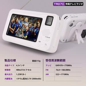 ワンセグテレビ 防災テレビ ポータブルテレビ 地震 台風 ラジオ 防災