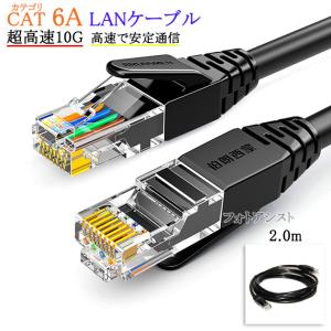 【互換品】EPSON/エプソン対応 LANケーブル　カテゴリ6A準拠  2.0ｍ RJ45 丸形スタンダードタイプ  UTP  より線  Part.1　送料無料【メール便の場合】｜kou511125