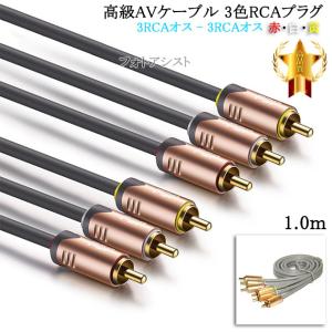 4極3.5mm-RCA変換AVケーブル 3.0m 4極3.5mm L/V/G/R結線(オス)-RCA