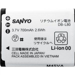 SANYO　サンヨー　DB-L80　バッテリーパック 純正品　　　送料無料【メール便の場合】　DBL80充電池