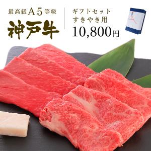 神戸牛ギフトセット 1万円 すきやき(すき焼き) コース（肩ロース[250g]・特選もも[250g]）