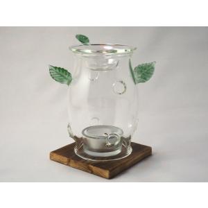 耐熱ガラス製 茶香炉 アロマポット （沈香可）「宙」沈香セット : 香木