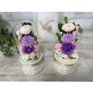 プリザーブドフラワー 仏花 供花 ガラスドーム...の詳細画像2