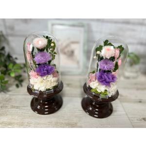 プリザーブドフラワー 仏花 供花 ガラスドーム...の詳細画像5