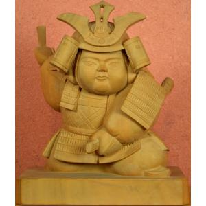 井波彫刻】 『金獅子』 加茂 蕃山 作 （かも ばんざん） 六寸 材質：桐