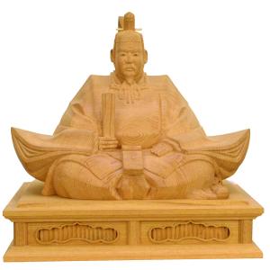 天神様】井波彫刻『菅原道真公』 一尺一寸・欅（けやき） 石井 米児