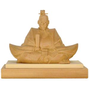 天神様】井波彫刻『菅原道真公』 一尺一寸・欅（けやき） 加茂 蕃山