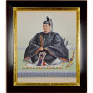 天神様】額装 田島翆峰（たじま すいほう） 画伯 F6デッサン額 『菅原