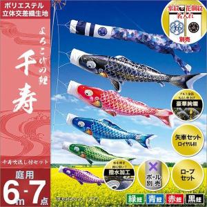 こいのぼり 庭園用 キング印 鯉幟 ナイロン鯉 赤鯉6m 単品 代引き&熨斗