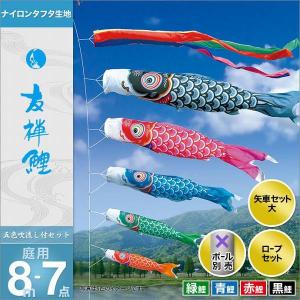 こいのぼり 庭園用 徳永 【2019年新作】 鯉幟 セット各種 4m7点セット