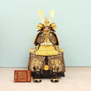 久月 五月人形 鎧飾り 8号 久月作 麒麟児大鎧 高床台飾り 正絹 朱糸縅