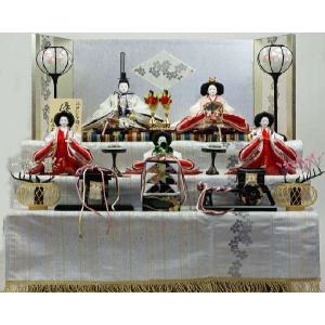 ひなまつり☆雛段単品☆30号7段お雛様飾り用(横幅90cm)三方雲絹