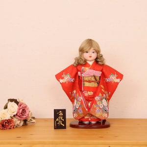 市松人形 齊藤公司作 13号 愛ちゃん 金彩友禅 袴 13d-hakama1-aid