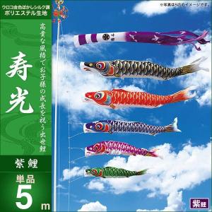こいのぼり 庭園用 キング印 鯉幟 寿光 紫鯉3m 単品 代引き&熨斗不可