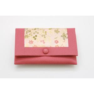 袋 珠数袋二つ折（染織金襴） 12なでしこ：秋草紋様 紙箱入 【オブジェ・雑貨 雑貨】